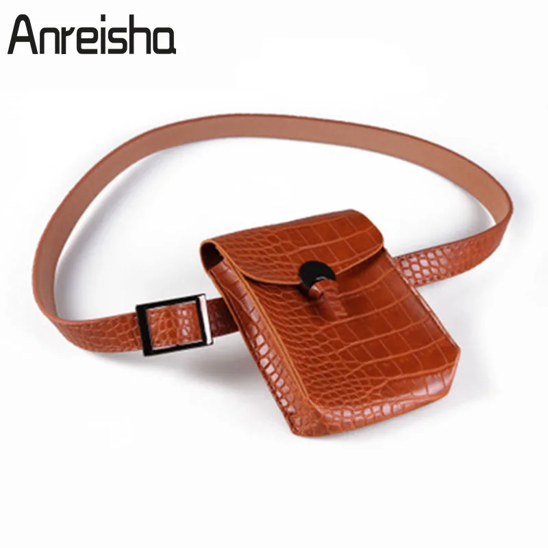 Поясная Сумка Anreisha Женская винтажная из искусственной кожи zm93|leather waist bag|waist bagbelt