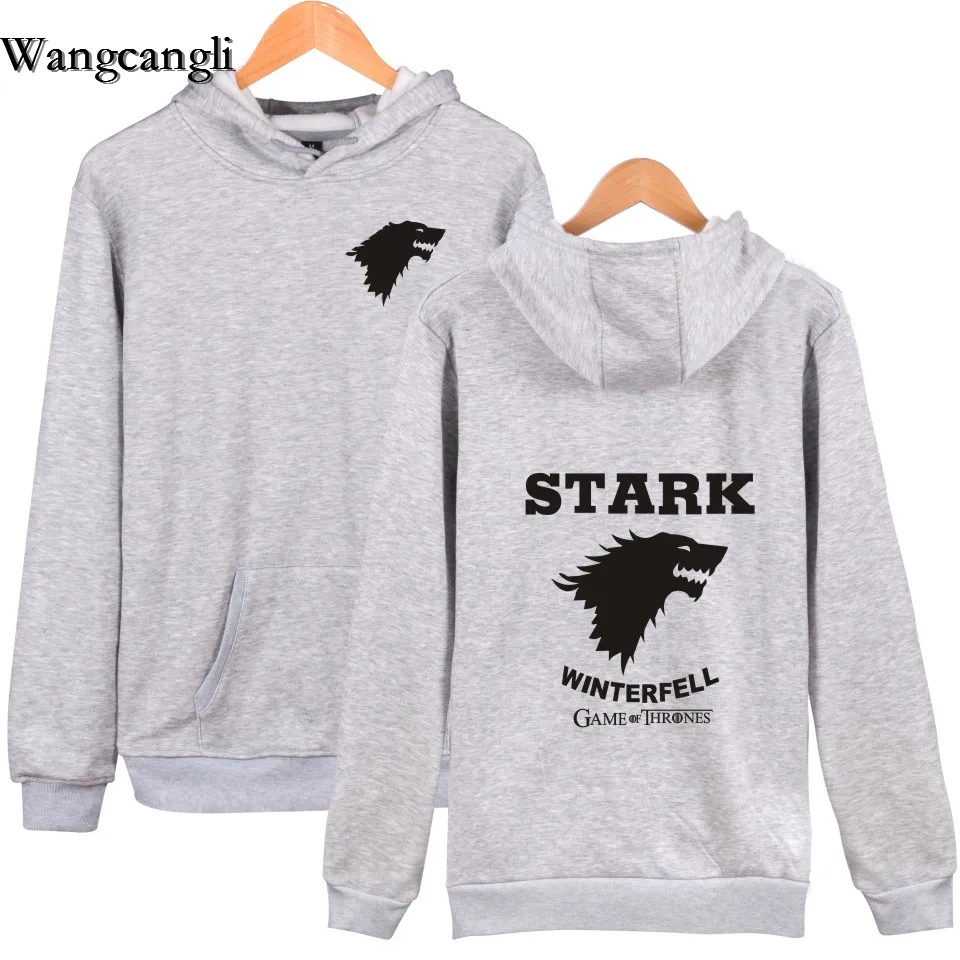 2017 Акция Новое поступление печати волк Толстовки Для Мужчин's Старк winterfell