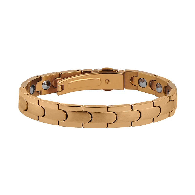 

Germanium inlaid stainless steel popular jewelry bracelet