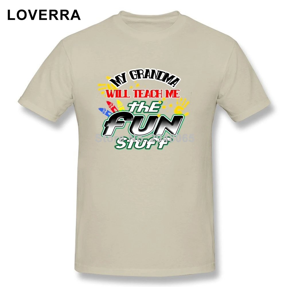 О-образным вырезом бабушка научить забавы Для мужчин футболка Летняя одежда