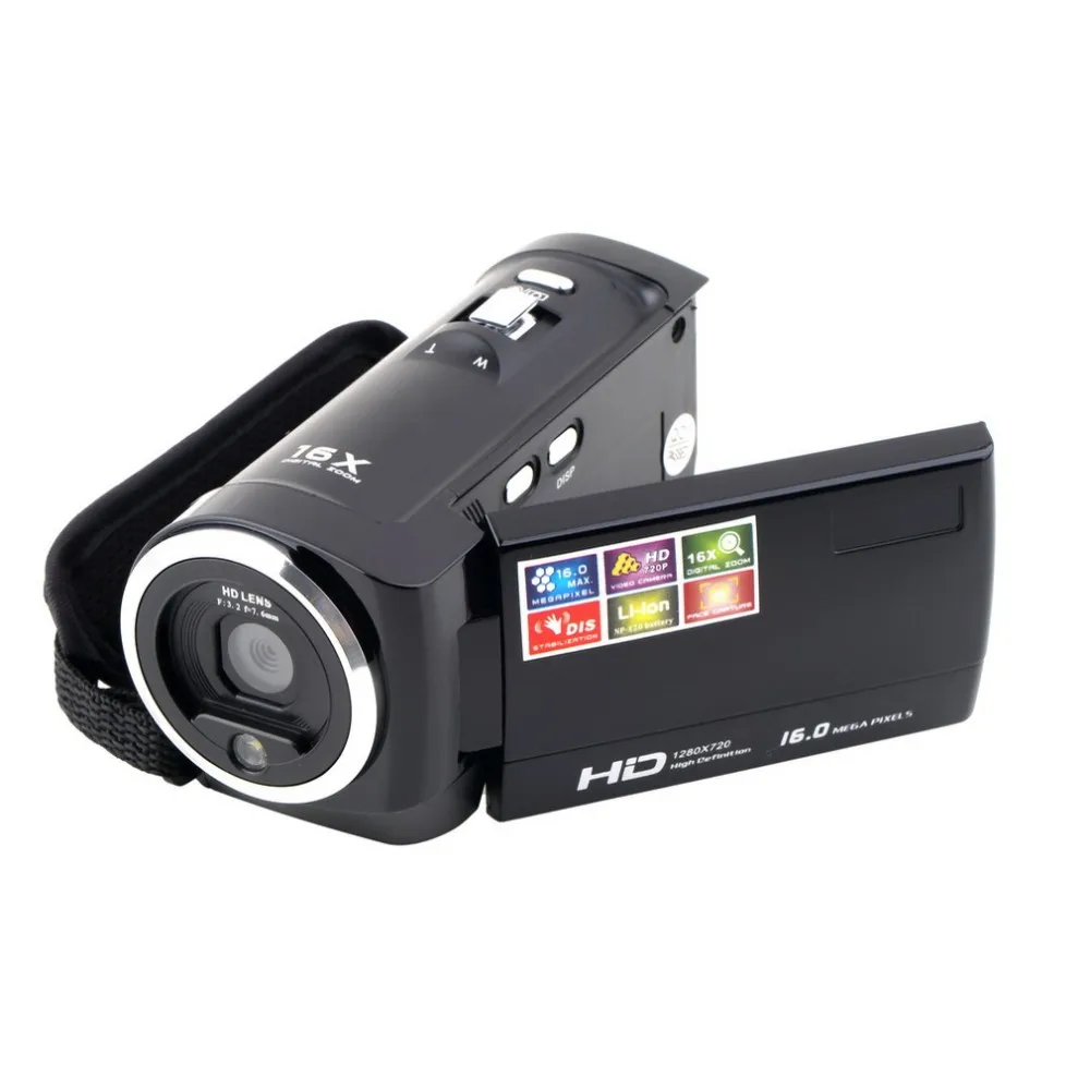 Новейшая цифровая камера HD 720P видеокамера HDV 16MP 16x Zoom COMS Sensor 270 градусов 2 7 дюймовый