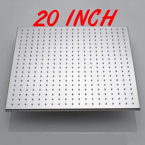 20 Inch No LED Хромированная полированная латунная душевая головка для ванной светодиодный смеситель для душа " 10" 1" 16" 20 дюймов душевая головка - Цвет: 20 Inch No LED