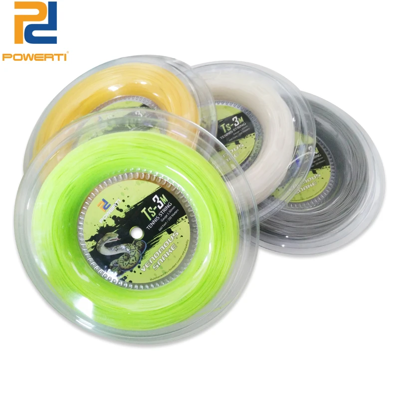Free Shipping Powerti 1.30mm Tennis String SNAKE Nylon Soft Control Racket Training 200m Reel 56-59 Pounds TS-3M | Спорт и