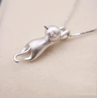 Подвески и ожерелья в виде кошек, ювелирные изделия, серебряного цвета ожерелья