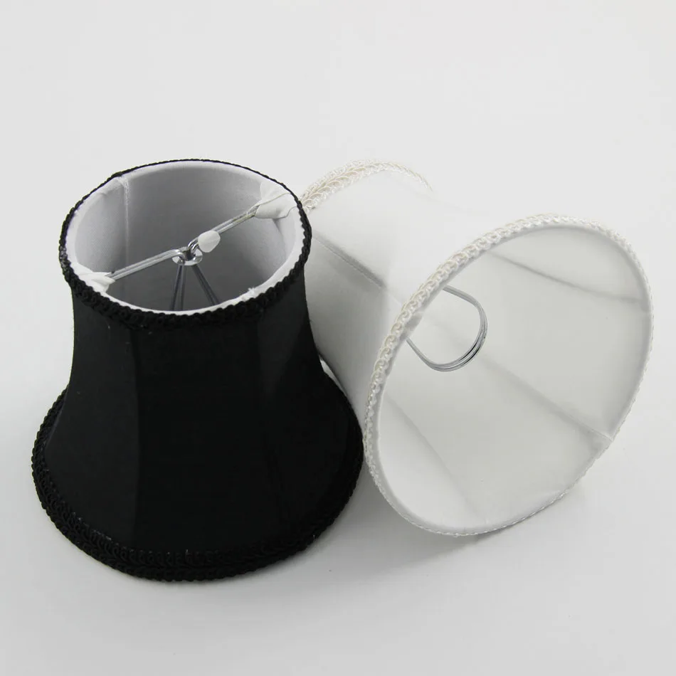 

DIA 12.5cm/ 4.92 inch Mini Modern Shaped Lamp, White/Black Color classic chandeliers lamp shades,Clip on