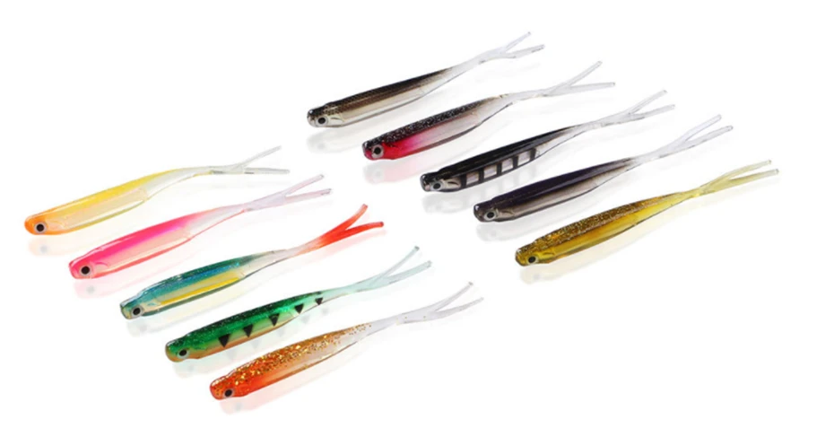 YINGTOUMAN 2 комплекта (4 шт.)/партия 11 5 см многоцветная рыболовная приманка вилка