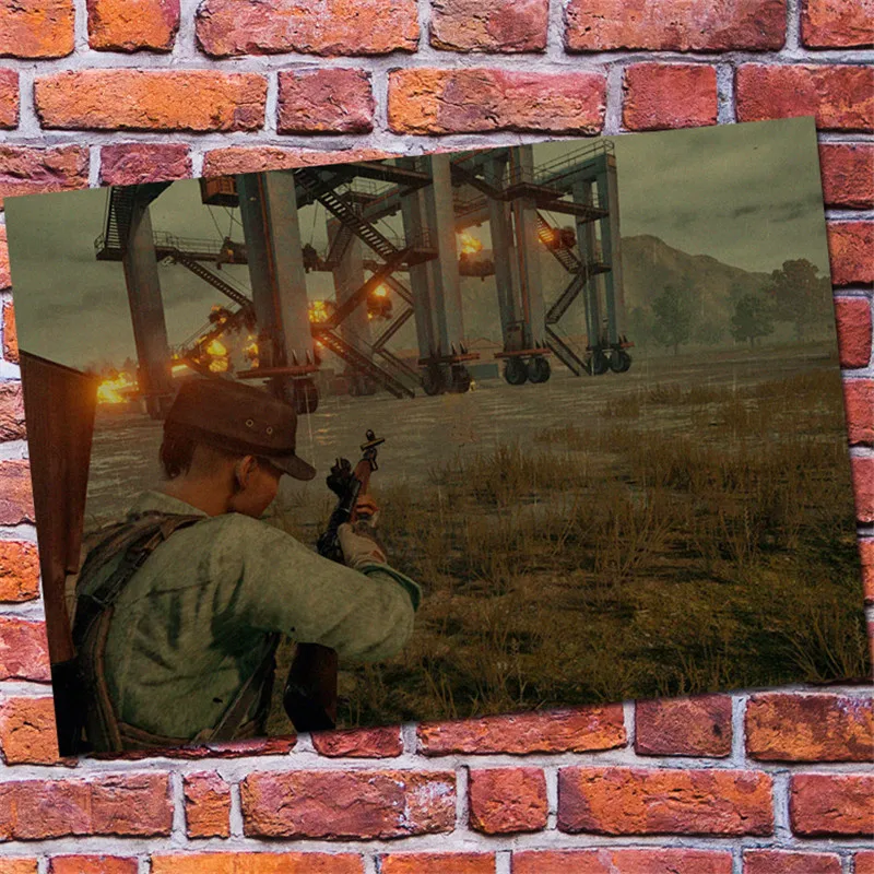 Настенные декоративные картины PUBG Winner курица ужин крафт игра постер FPS постеры