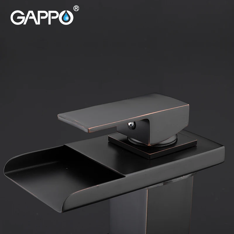 GAPPO смеситель для раковины светодиодный раковина ванной комнаты черный