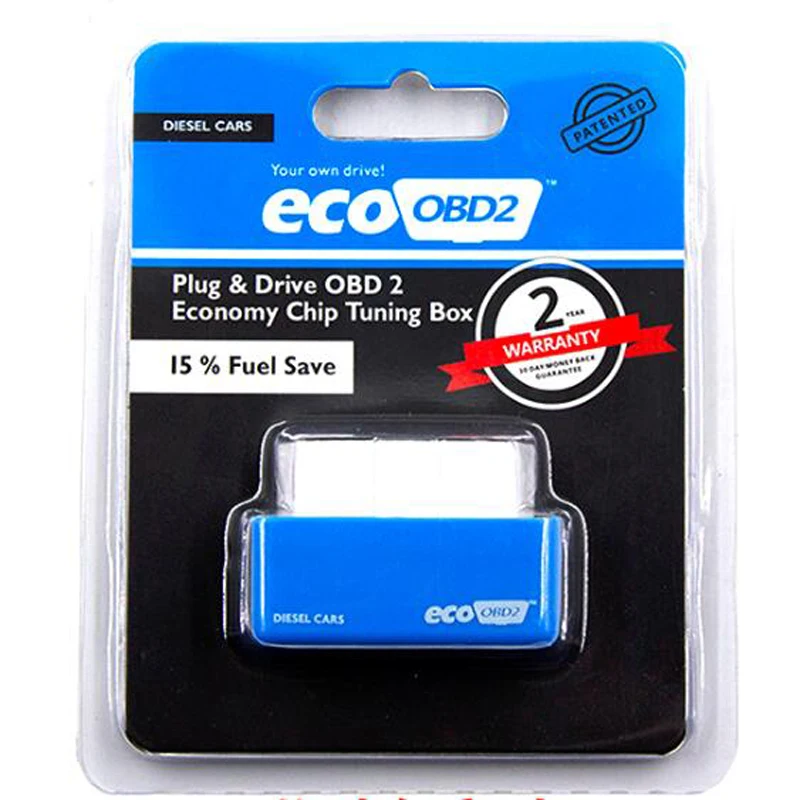 Новый зеленый/синий Eco OBD2 экономичный чип тюнинг коробка OBD Автомобильная