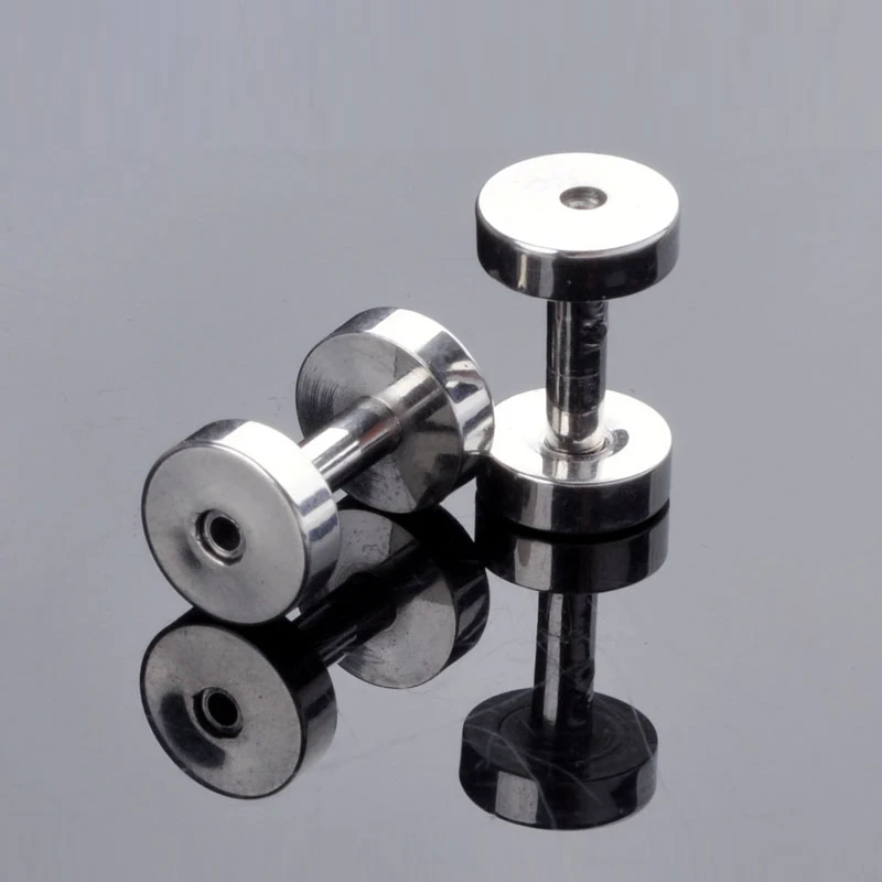 2 шт. Нержавеющая сталь винт туннель штекер уха Носилки Плоть датчик расширитель