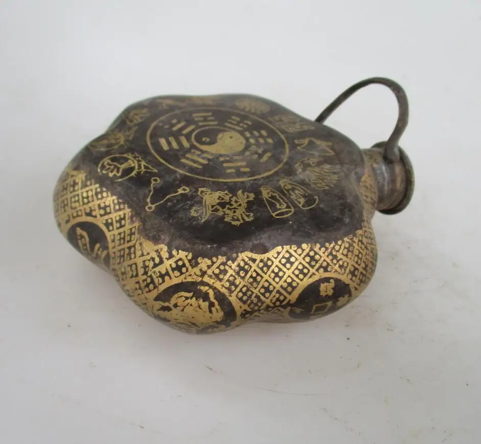 

Asian antique Chinese old Handwork copper Bagua Warm hand pot Free shipping