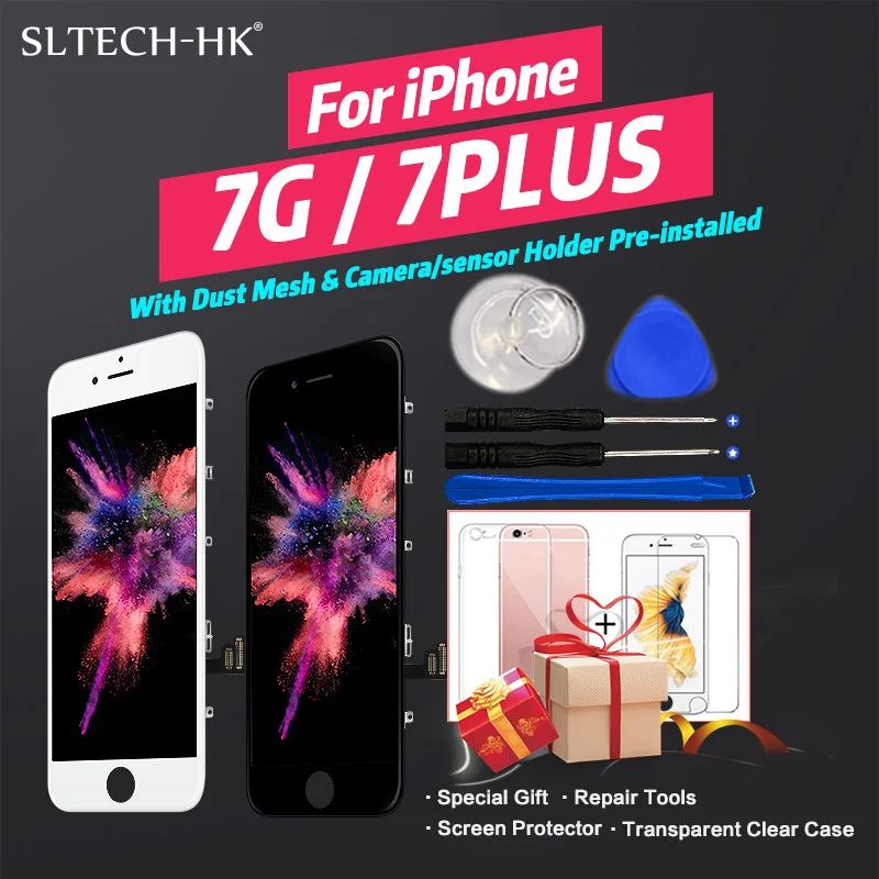 ЖК экран AAA + для iPhone 6 7 8 Plus сменный 5 X XR XS MAX без битых пикселей с 3D сенсорным