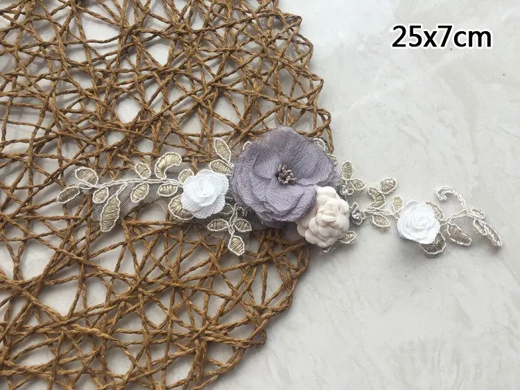 2pcs/1Pair New Design Lace Wedding Dress Veil Applique Bridal Headdress Collar Fabric Patch Handmade DIY Accessories RS1578 | Дом и сад