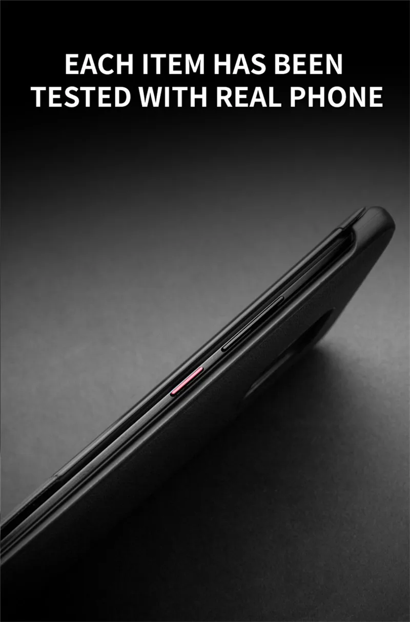 QIALINO роскошный флип-чехол из натуральной кожи для huawei mate 20, Стильный Ультратонкий чехол ручной работы с умным обзором для mate 20 Pro