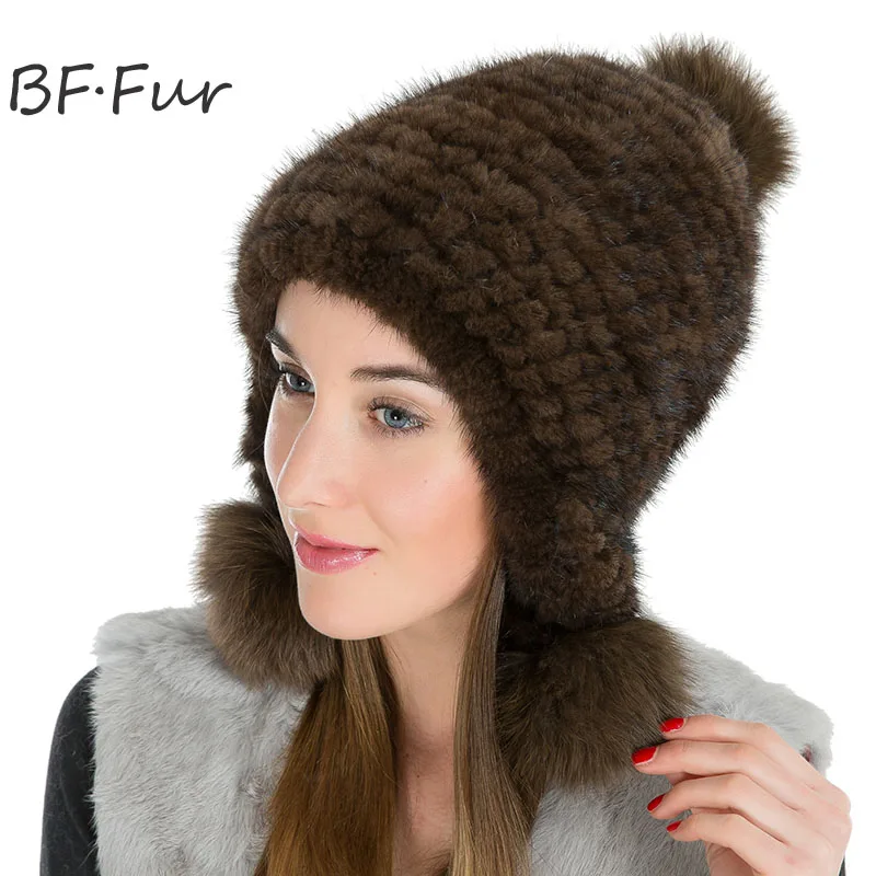BF меховая шапка из натуральной норки для русской женщины зимняя теплая взрослых