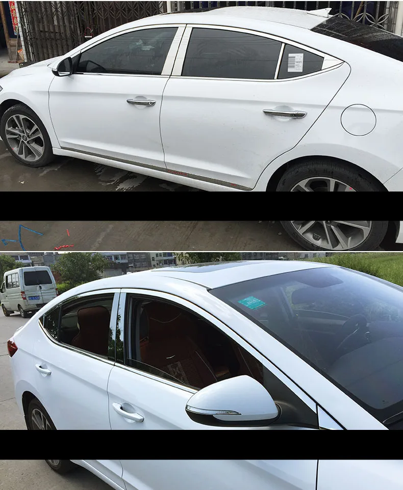 Lsrtw2017 304 нержавеющая сталь окна автомобиля планки для Hyundai Elantra Hyundai Avante супер Elantra
