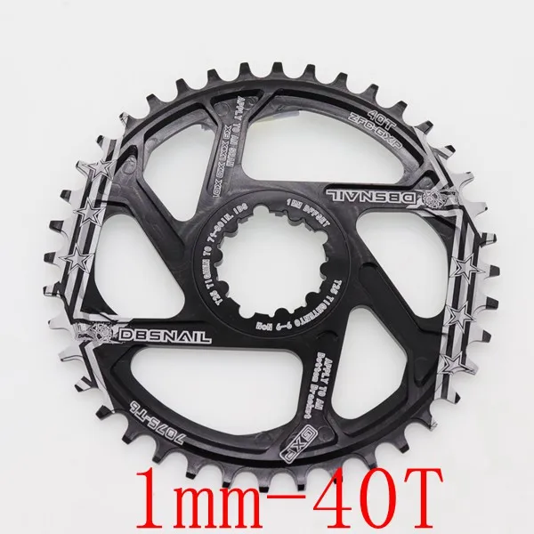 1mm 40T black Улитка цепное кольцо для GXP 6 мм 1 мм 6 1 мм смещение круглый Орел 30 т 32 34 36 38 40X9X0 XX1 XO1 MTB велосипед Звездочка зубная пластина для sram gxp - Цвет: 1mm 40T black
