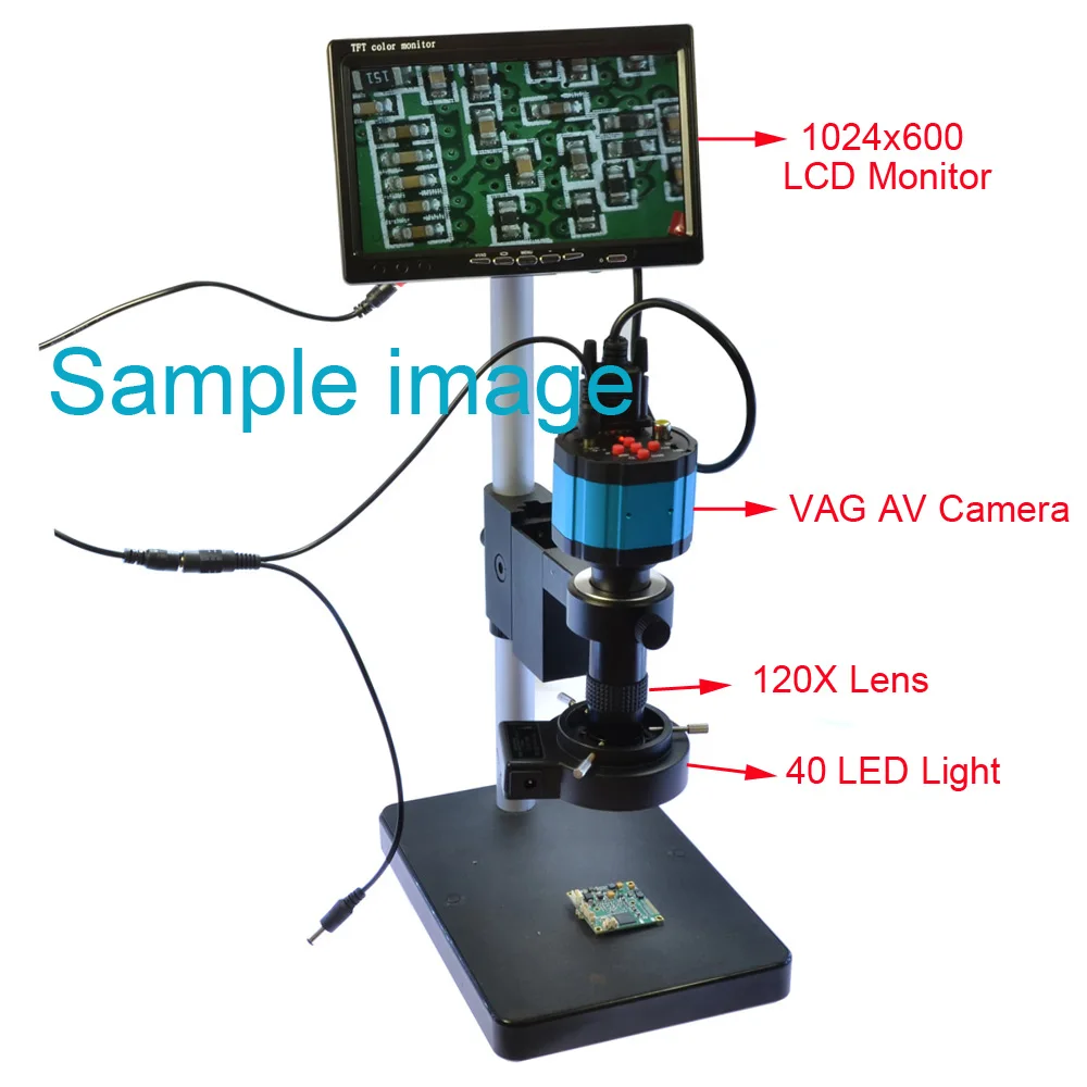 1080 P HD 2.0MP VGA промышленная лаборатория цифровой осмотр AV микроскоп камера + 120X C MOUNT