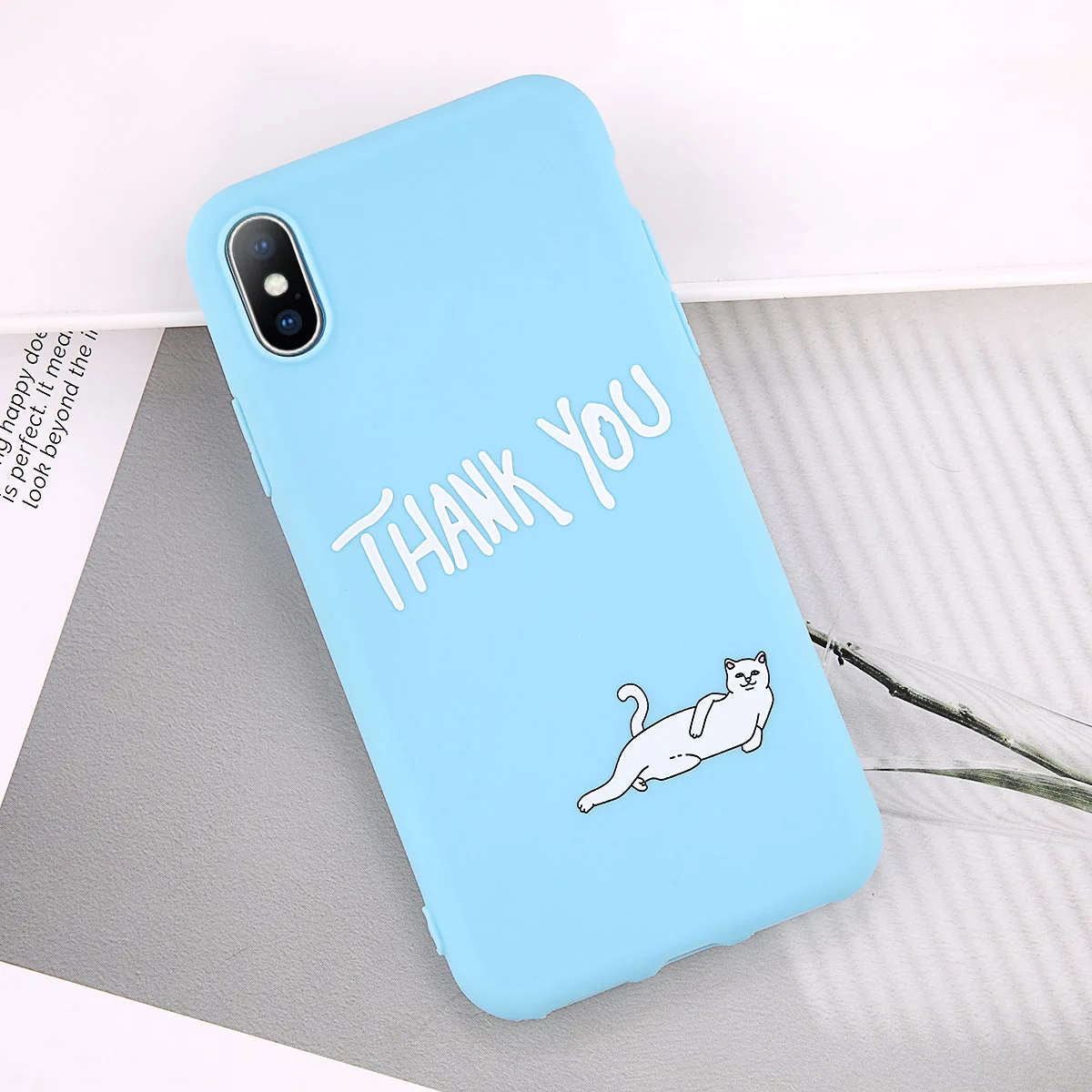 3802 Blue Lovebay мягкий чехол для телефона с кошкой для iphone 7 8 6 6S Plus 5 5S SE XS Max XR X мультяшный силиконовый чехол для телефона - Цвет: 3802 Blue