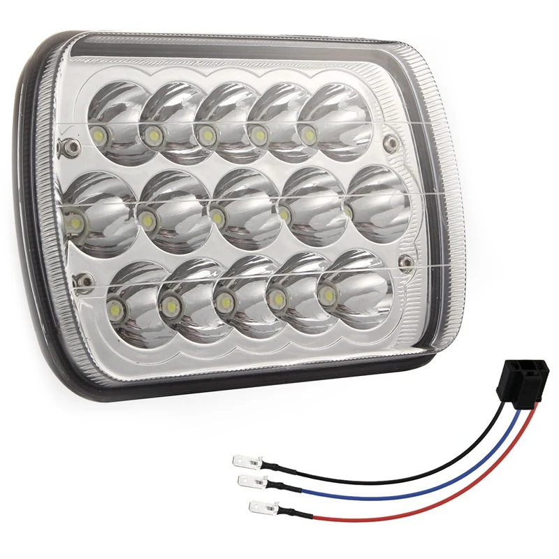 Светодиодные фары 5X7 300 Вт налобный фонарь 2 шт. Hi/Low Sealed Beam прямоугольная фара