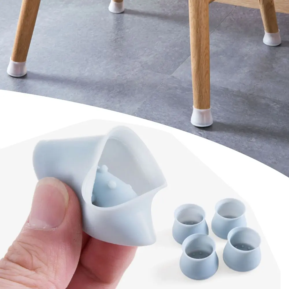4Pcs/Lot Table Chair Leg Mat Silicone Non-Slip Caps Foot Protection Bottom Cover Pads Wood Floor Protectors | Обустройство дома