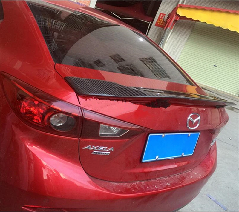 Carbon Fiber Spoiler For Mazda Axela 2014 2015 2016 2017 2018 2019 High Quality Spoilers Auto Accessories By EMS | Автомобили и