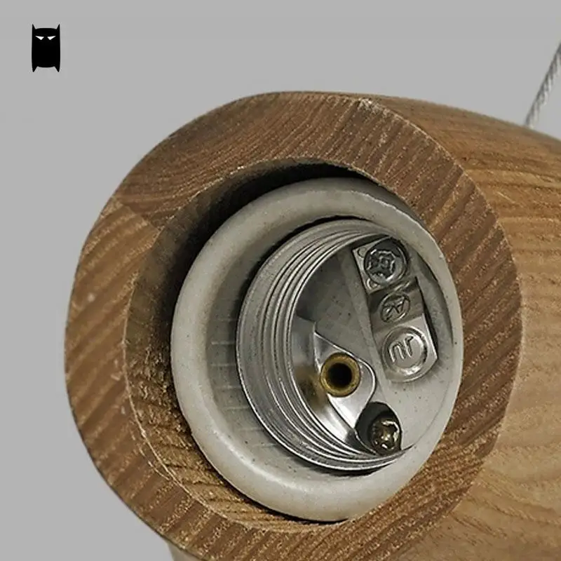 Подвесной светильник из натурального дубового дерева современный скандинавский