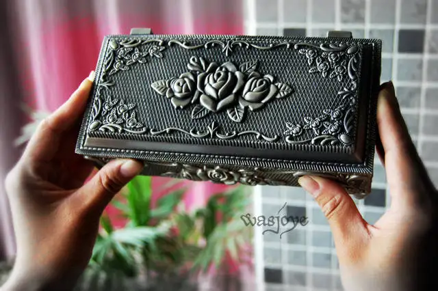 Модная шкатулка для ювелирных изделий из цинкового сплава | Украшения и
