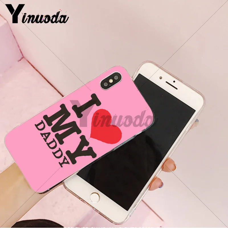 Yinuoda I love my best dad однотонный Ультратонкий Мягкий ТПУ Модный чехол для телефона Apple iPhone 8 7 6 6S Plus X XS max 5 5S SE XR