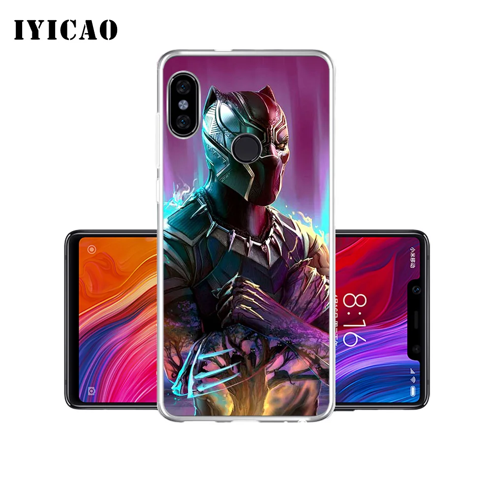 IYICAO Черная пантера Marvel movie Мягкий силиконовый чехол для телефона Xiaomi Redmi 4A 5A 6A Note 7 6