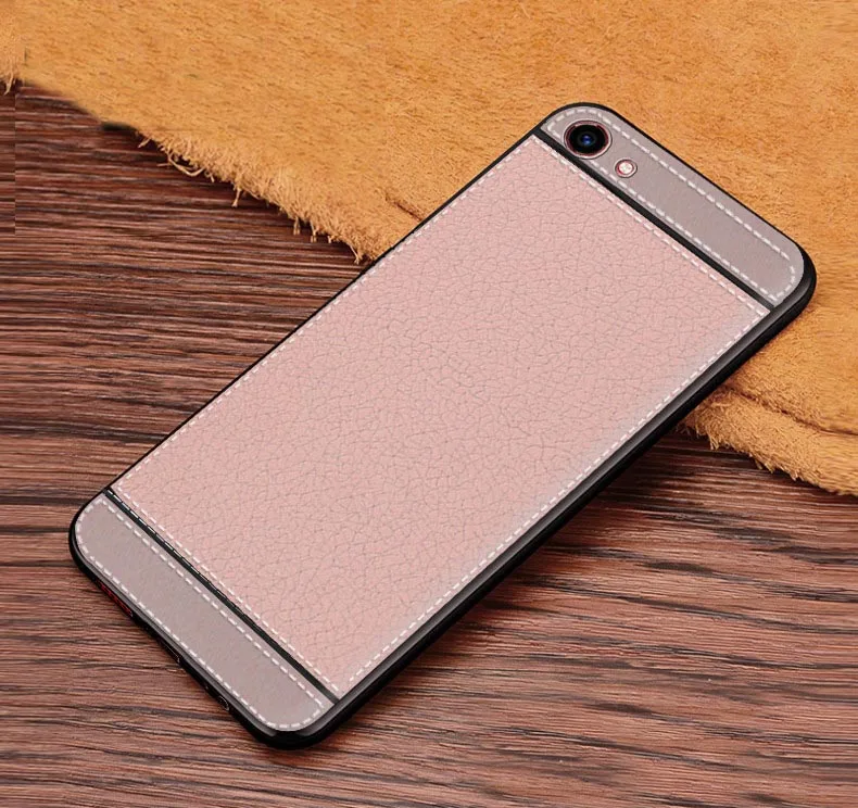 Pink Чехол для Vivo Y81 роскошный кожаный мягкий ТПУ чехол для Vivo Y81 Y 81 защитный чехол - Цвет: Pink