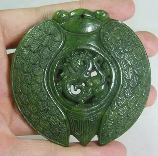 Бутик ювелирных изделий зеленая Нефритовая резная кулон Цикада|pendant green|pendant