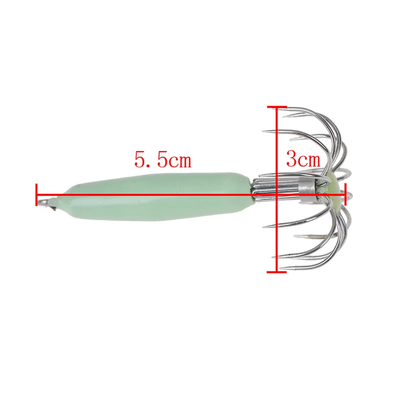 

1Pcs 16g Fish Hook Luminous Vivid Lifelike Simulation Squid Hook Fishing Tackle Lures Squid Jig Lures with Hook