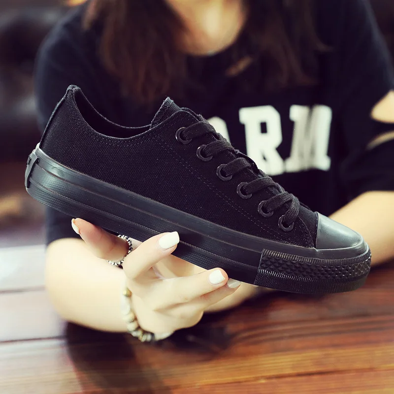 Sluggish Mog Women Fashion Casual Canvas Candy Color Sneakers Lace-up Round Toe Basic Flats Plus Size 35-40 Shoes Woman WF50 | Обувь