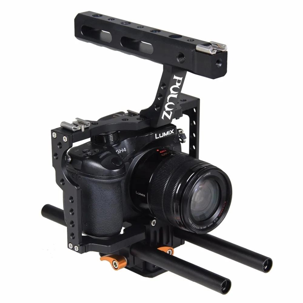 PULUZ ручка клетка для видеокамеры Steadicam Стабилизатор для sony A7 и A7S и A7R и A7R II и A7S II для Panasonic Lumix DMC-GH4