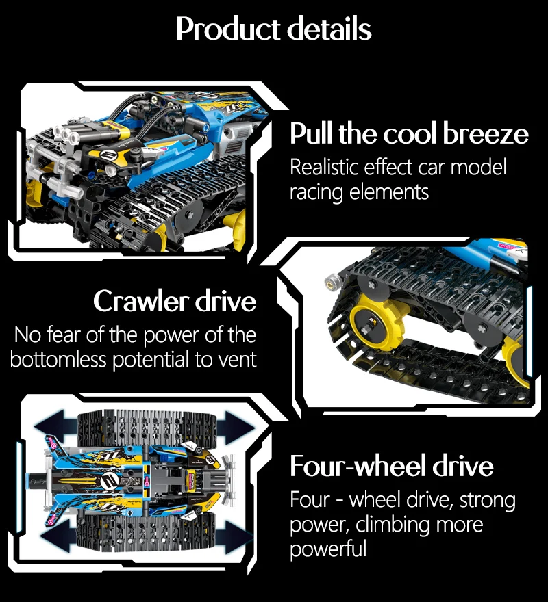 RC Creator Technic пульт дистанционного управления боевой танк строительные блоки город военные игрушки Дети