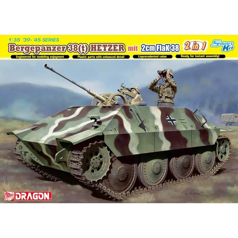 Дракон 6399 1/35 Bergepanzer 38 (t) HETZER mit 2 см FlaK масштабный набор моделей|Наборы для сборки