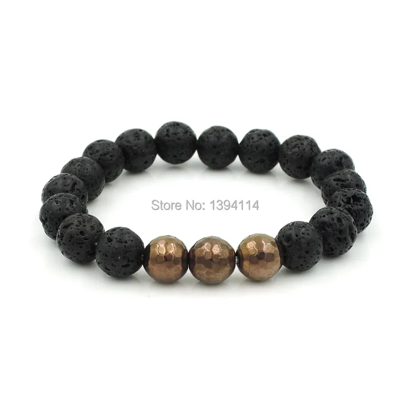 Титановые радужные/Золотые/серебряные r/коричневые гематит и вулканические