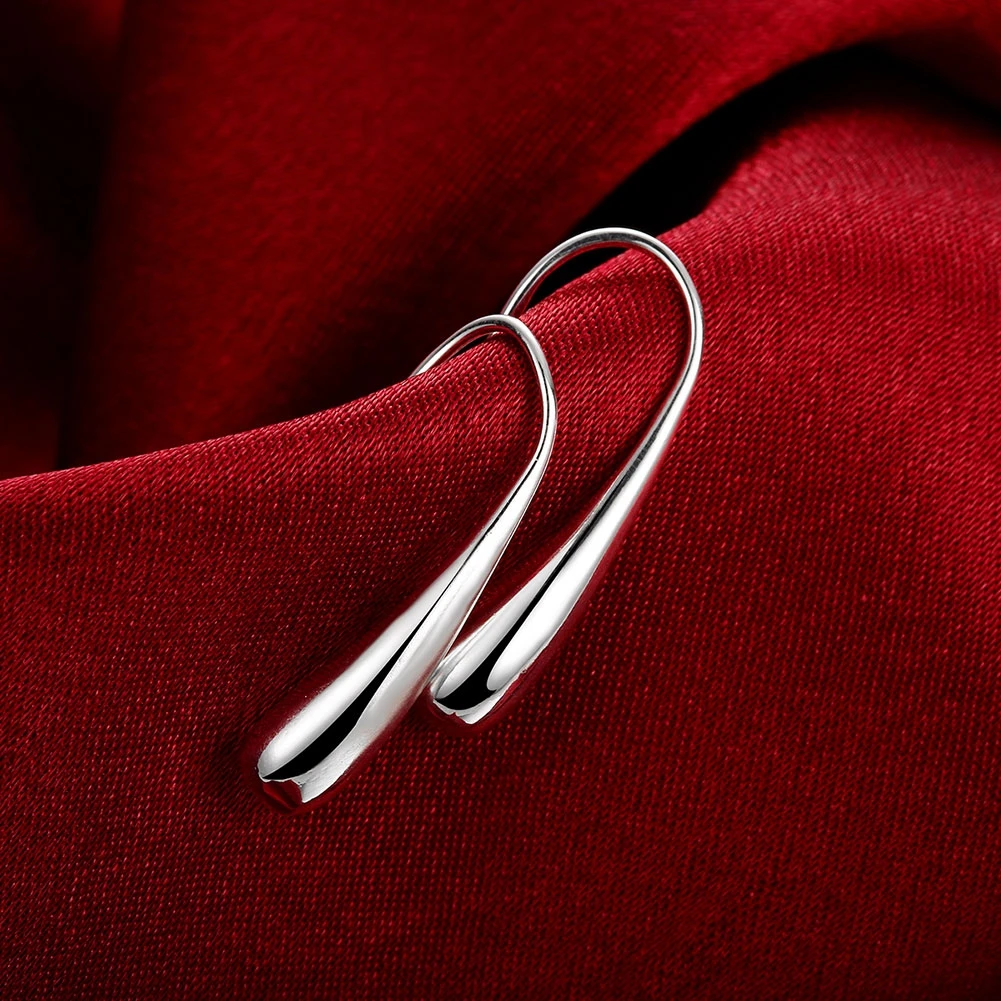 Hot Sale 925 Sterling Silver Teardrop/Waterdrop/Raindrop Dangle Korean Earrings for Women 2020 Wedding Party Gift