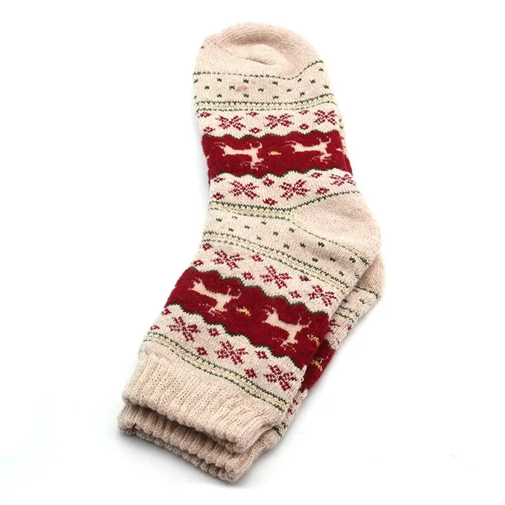 5 пар носков для девочек подарок на Рождество милые зимние шерстяные носки с
