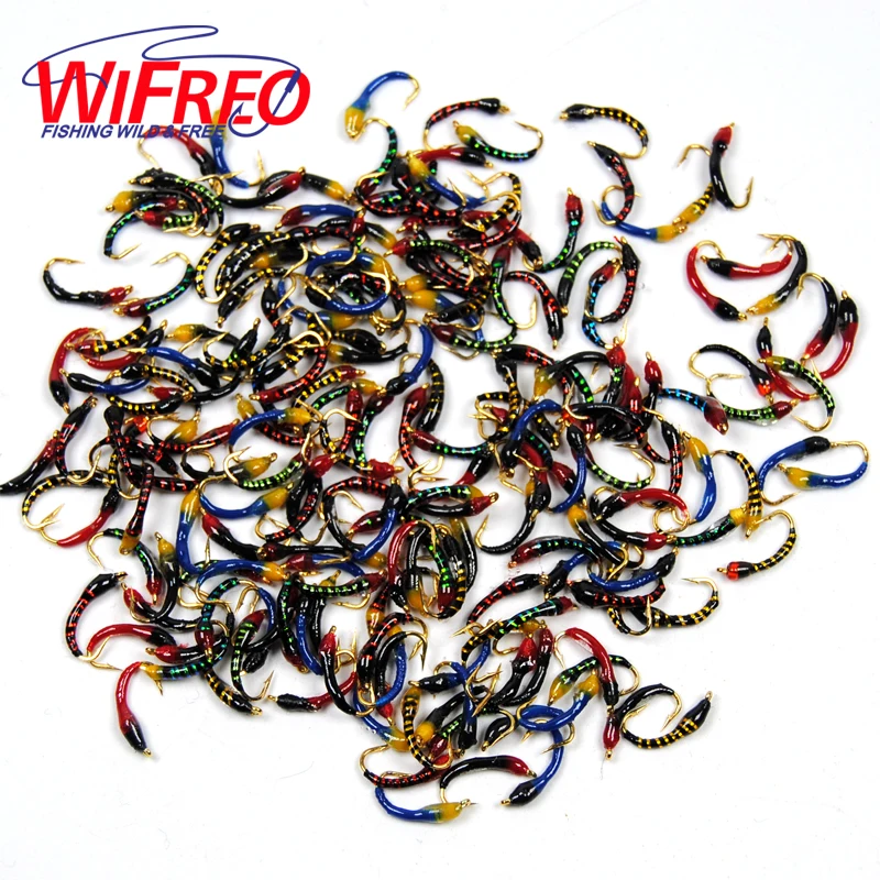 Wifreo 100 шт. в ассортименте эпоксидная Нимфа мухи Мидж хеген форель белая рыба