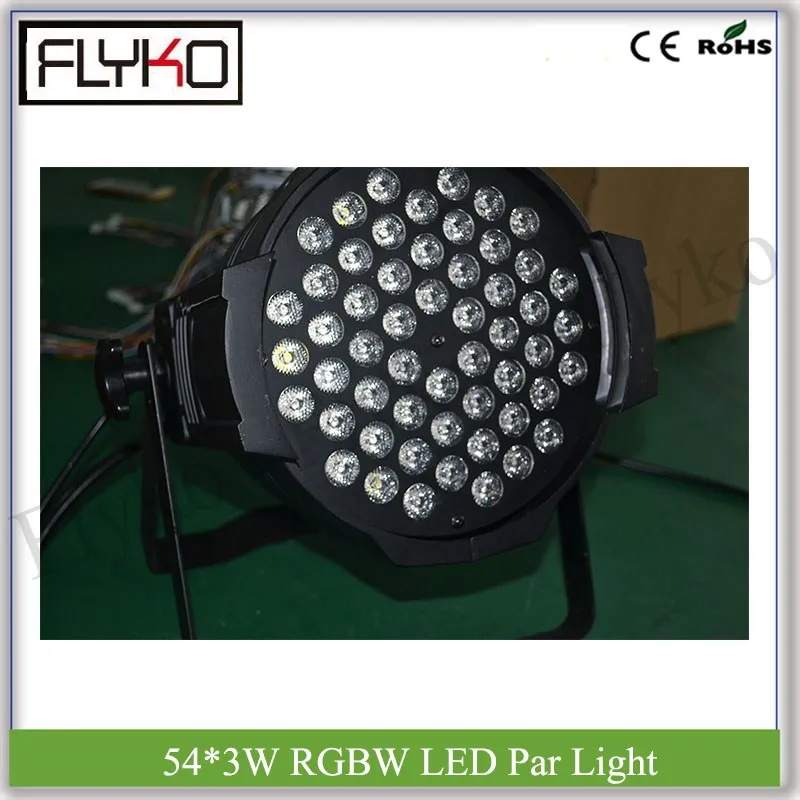 

54*3 Вт RGBW LED Par свет 6 шт./лот не водонепроницаемый низкий уровень шума событие ночной клуб сценическое dj оборудование