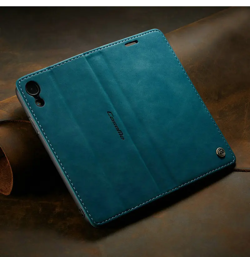 Чехол CaseMe для iPhone XR X 6 s 7 8 Plus Роскошные Ретро слоты для карт тонкий кошелек Флип кожаный чехол для телефона iPhone Xr Xs Max