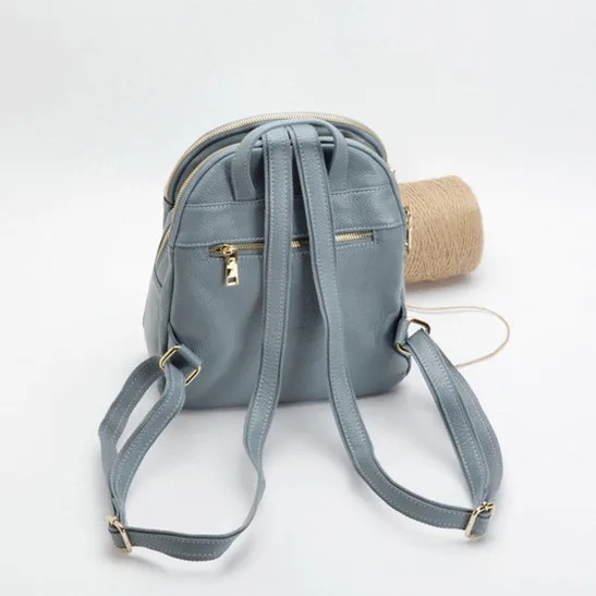 Женский рюкзак из 100% натуральной кожи черный с несколькими карманами|backpacking backpacks