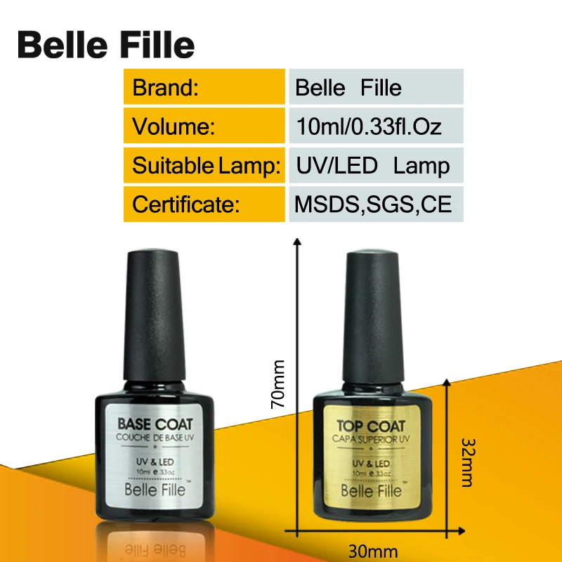 Belle FILLE УФ гель лак для ногтей матовый верхнее покрытие длинный последний