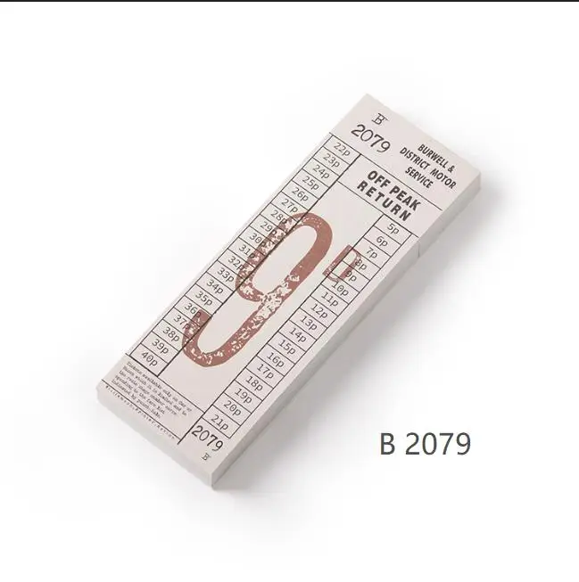 B 2079 100 шт \ Набор Винтажный Британский билетный цветной ретро DIY планировщик может записывать записные книжки канцелярские тетради полосы сообщений - Цвет: B 2079