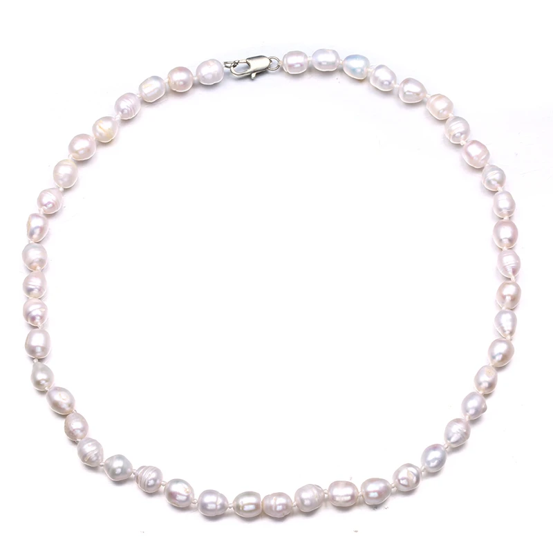 GS женское ожерелье с большой цепочкой из пресноводного жемчуга свадебное