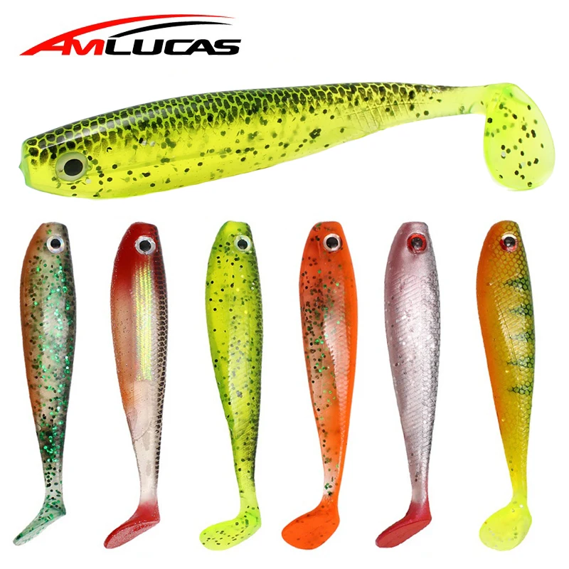 Amlucas, 2 шт./лот, мягкая искусственная приманка для рыбалки, 12 см, 12,7 г, Shad, силиконовая, профессиональная, Lur, гольян, воблер свимбейт, рыба, WE334