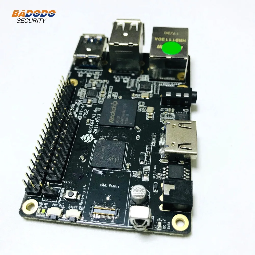 ROCK64 PINE64 HDR Android Linux медиа макетная плата четырехъядерный + 4 Гб LPDDR3 eMMC розетка слот