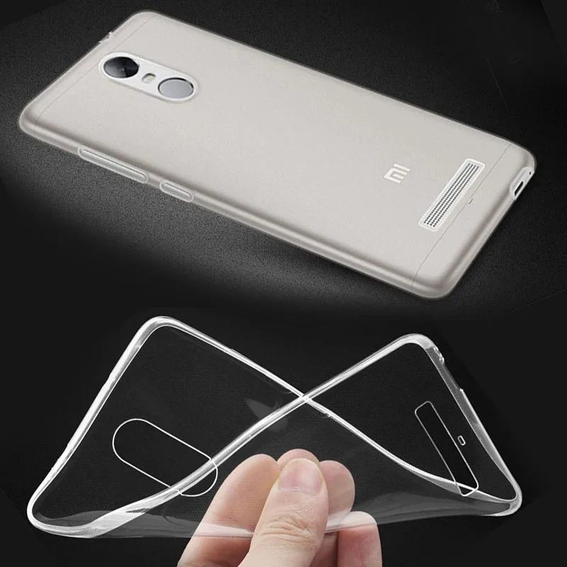 Чехол для Xiaomi Redmi 3/3S/4A/4X/Pro /Note 4X /Note3 /Note2 тонкий прозрачный мягкий чехол силиконовый